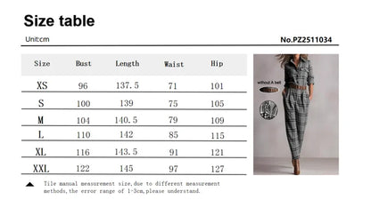 Women's Casual Utility Jumpsuit with Double Belt - Lapel Collar Button Down Long Sleeve Harem Pants One Piece Outfit |...