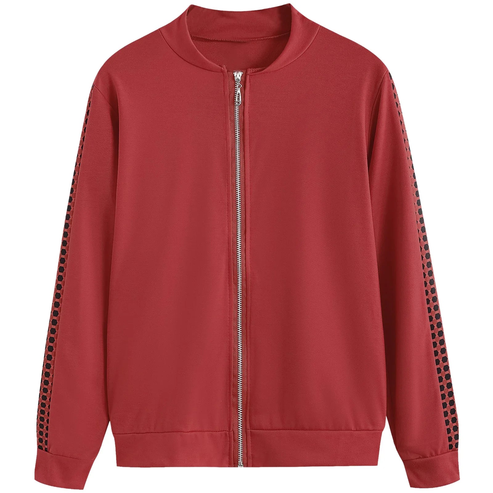 Autumn Winter Women's Sports Zipper Plaid Tracksuits Elegant Retro Jacket Coat And Drawstring Pants Two Piece Set Women...