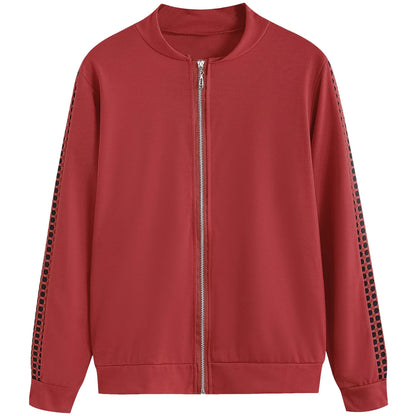 Autumn Winter Women's Sports Zipper Plaid Tracksuits Elegant Retro Jacket Coat And Drawstring Pants Two Piece Set Women...