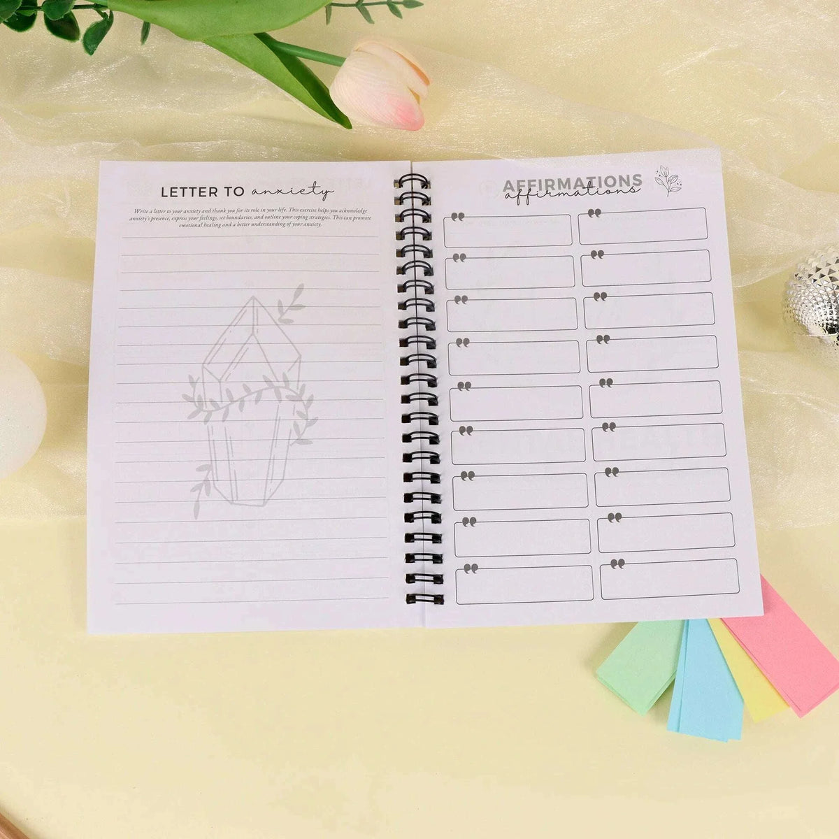 Daily Mental Health Journal Self-Care Meditation and Mood Tracking Journal for Men and Women Anxiety Relief Aid Fitness Program