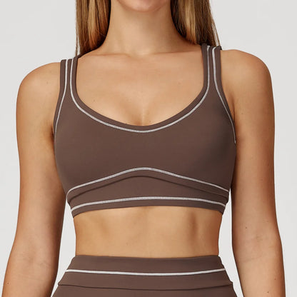 Sexy Sports Bra Women Yoga Bra Elastic Shockproof Running Top Gym Workout Push Up Sports Underwear Backless Breathable...