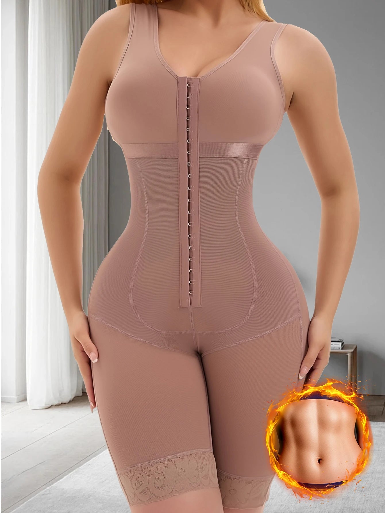 Women's Postpartum Shapewear Full Body Tummy Control Girdle  Postoperative Compression Faja for Belly Fat Waist Sculpting