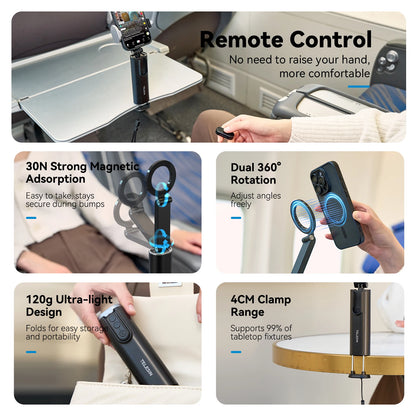 TELESIN 3 in 1 Selfie stick Phone Holder Wireless Remote Control Travel Clamp Magnetic 360° rotation Holder For Smart Phone