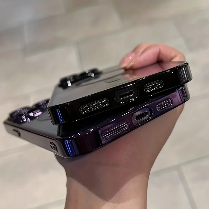 Luxury Magnetic Plating Clear Case For Magsafe Wireless Charging iPhone 11 12 13 14 15 16 17 Pro Max Air Plus Shockproof Cover