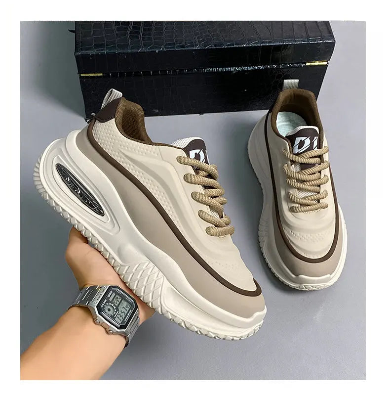 Men's Casual Sports Shoes, Fashionable Thick Soled Skateboarding Shoes, Trendy and Comfortable Men's Shoes Suitable for Outdoor - Kimlud