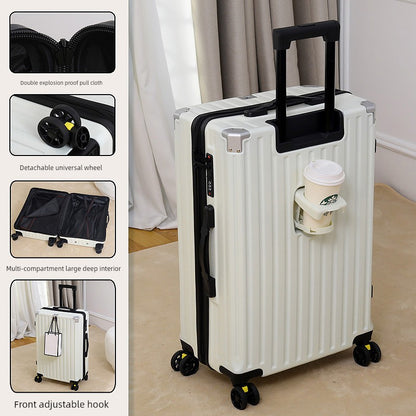 Japanese Import Luggage Women's New Arrival Multi-Functional Hook Boarding Bag Universal Wheel 24 Pull Rod Men's Password Suitcase