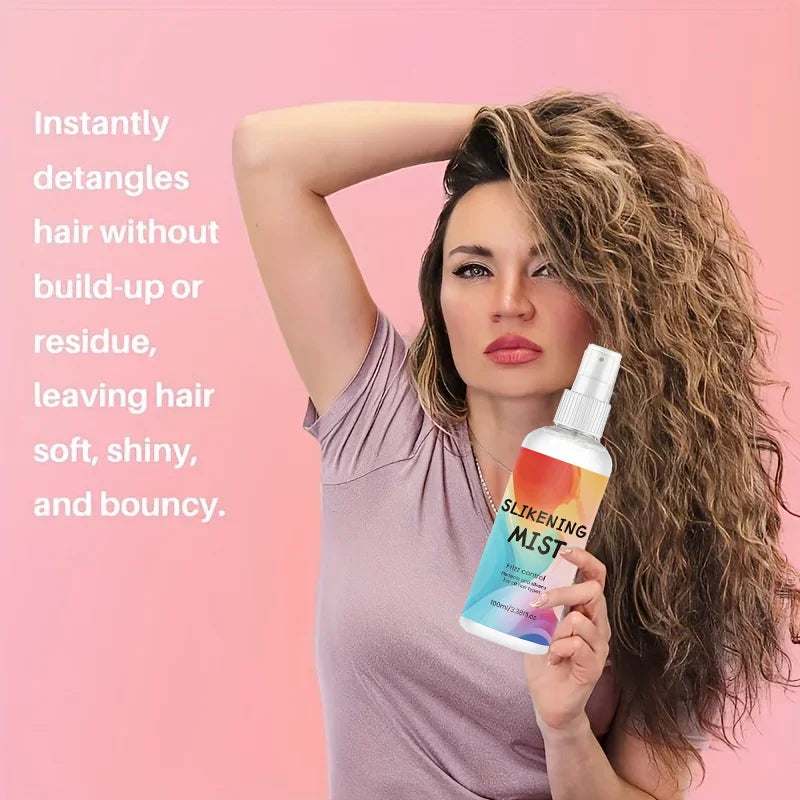 HAIR SILKENING SPRAY Silk Therapy Thermal Shield,tThermal-Pressing Product that Polishes, Silkens, and Smooths Curly...