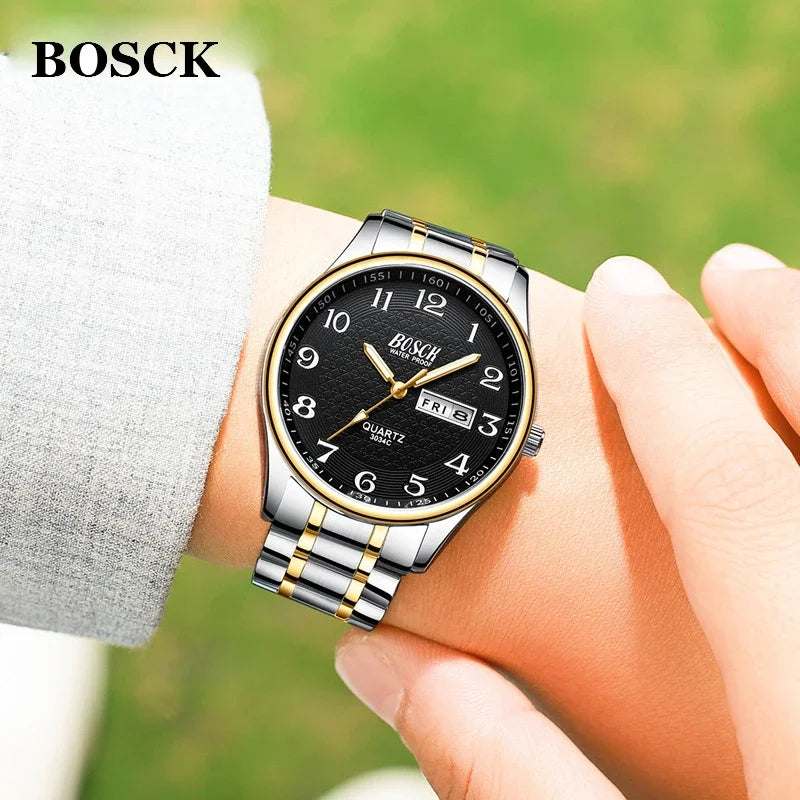 Relogio Masculino Men's Watch Luxury Full Steel Watches Fashion Quartz Wristwatch Waterproof Date Male Clock Relojes Hombre