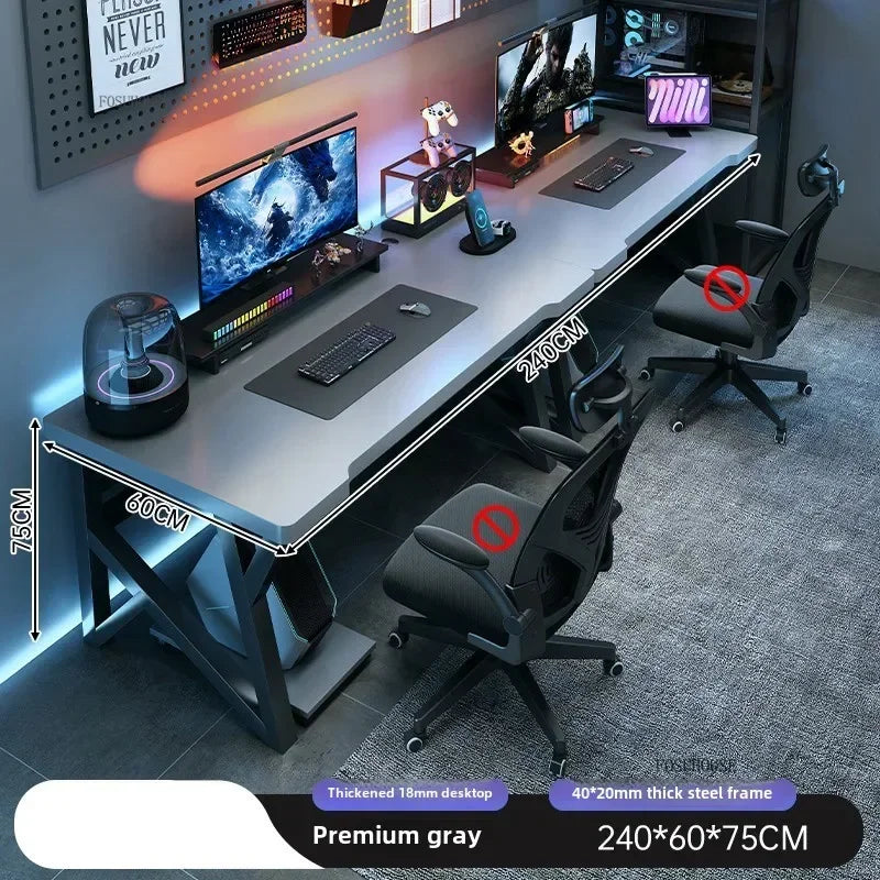 Modern Double Computer Desks Home Desktop E-sports Gaming Table Bedroom Simple Desk Student Study Tables Office Furniture EE Z - Kimlud