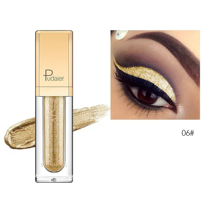 New Make Up Liquid Eyeshadow Waterproof Glitter Pigments Purple Gold Metalic Women Beauty Gel Eye Shadow Cream 18 Colors...