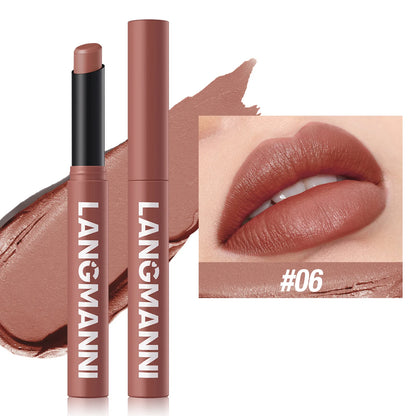 12 Color Matte Lipstick Pencil Waterproof Long Lasting Non-Stick Cup Lip Stain Tint Cosmetic Nude Lipstick Pen Makeup Maquillage
