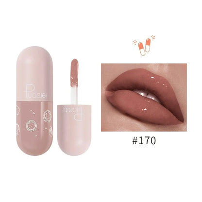 Capsule Mirror Lip Gloss, Water-Light High Shine, Non-Stick Cup, Long-Lasting, Moisturizing, Travel Size