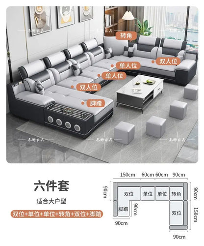 Fabric sofa modern simple living room combination large and small apartment furniture cat scratching skin leave-in technology cl