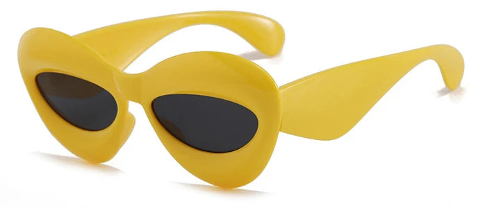 Candy Color Sexy Lip Y2k Cat Eye Sunglasses For Women Luxury Brand Yellow Blue Gradient Sun Glasses Men Punk Hip Hop...
