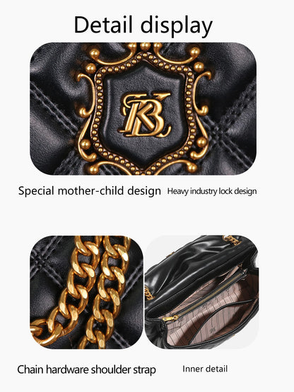 2025 fashion new luxury handbag Joker temperament diamond shoulder bag high sense chain large capacity elegant commuter...