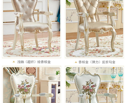 European Solid Wood Dining Chair Princess Lazy Throne Luxury Lounge Chair Fashion Butterfly Ergonomic Muebles Entrance Furniture - Kimlud