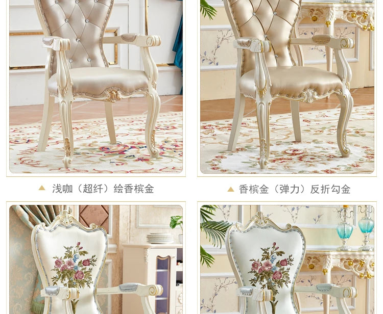 European Solid Wood Dining Chair Princess Lazy Throne Luxury Lounge Chair Fashion Butterfly Ergonomic Muebles Entrance Furniture - Kimlud