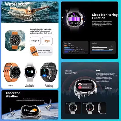 2025 New DT Watch 7 Ultra Smart Watch Men 32GB Memory Video GPS NFC 47mm AMOLED Fitness Sports Tracker Health Smartwatches Women