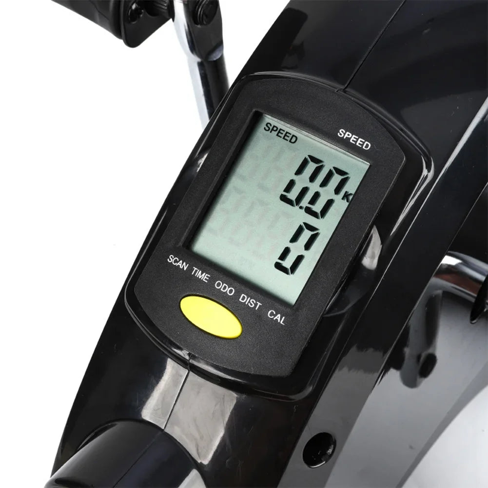 Mini Exercise Bike Arm and Leg Trainer Anti Slip Foot Pedal Exercise Machine Adjustable Under Desk Bike LCD Display for Seniors