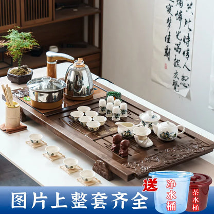 Kung Fu Ceremony Tea Tray Rectangle Drainage Pot Drip Accessories Luxury Tea Tray Hospitality Valet Bandejas Home Decorationgs - Kimlud