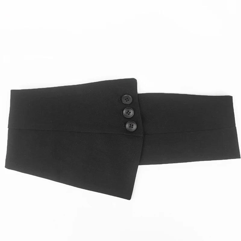 Irregular waistband for women with ultra wide decoration, simple and 100% matching skirt, shirt design, and a small number of el