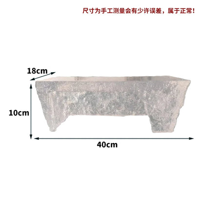 Premium Light Luxury Transparent Resin Hotel Front Desk Restaurant Villa Kitchen Partition Luminous Crystal Glacier Island Table