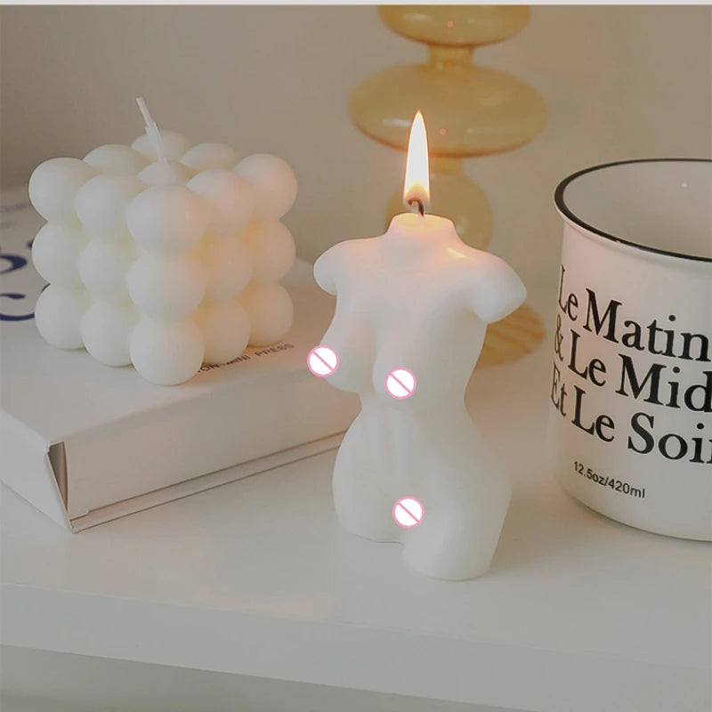 Large Silicone Human Body Candle Mold Beauty Portrait Sexy Gypsum Resin Drop Glue Soap Chocolate Mould Soft Easy Demoulding