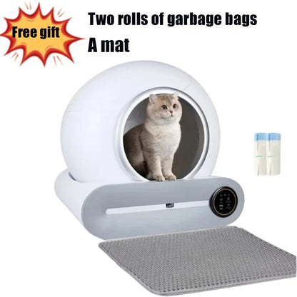 65L Automatic Smart Cat Litter Box Self Cleaning Fully Enclosed Large Cat Toilet Litter Tray | Kimlud Luxury Rug