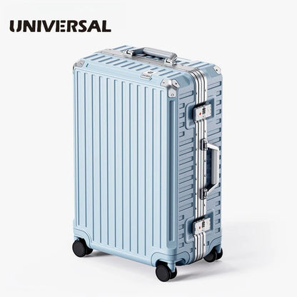 New ultra sturdy aluminum frame luggage, high aesthetic board case, universal wheel business travel box set, optional 20-28 inch