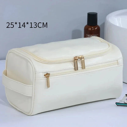 Leather Toiletry Bag for Men Women Dopp Kit Mens Hanging Toiletry Bag Travel Toiletry Bag for Traveling Large Cosmetic Bag for T