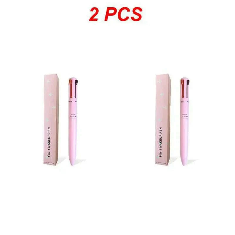 Multi-functional 4-in-1 Makeup Pencil Eyeliner Lip Liner Eyebrow Pencil Swivel Waterproof & Sweatproof Makeup Tools
