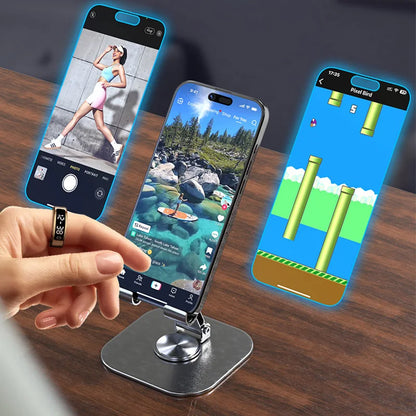 R11C Smart Ring Men Women Display Screen Gesture Swipe Video Smartring Waterproof Heart Rate Sleep Monitor Qring for Android IOS