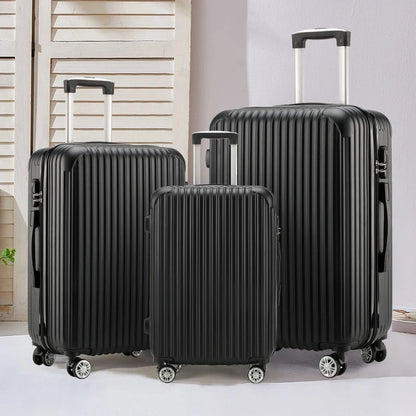 20 24 28 Inch Set 3 Piece Boarding Travel Travel Essentials Unisex ABS PC Trolley Case Luggage