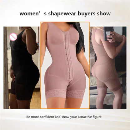 High Compression Fajas Colombiana Short Girdles With Brooches Bust For Daily And Post-Surgical Use Slimming Sheath Belly Women