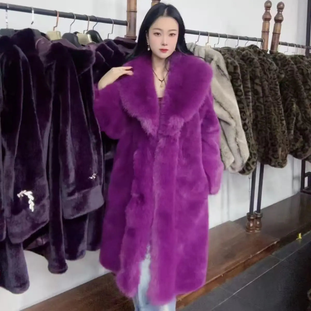 Autumn 2026 Winter New Chic Fur Cotton-Padded Jacket Jacket Women's Overcoat Fashion Loose Medium Length Thickened Warm Parka