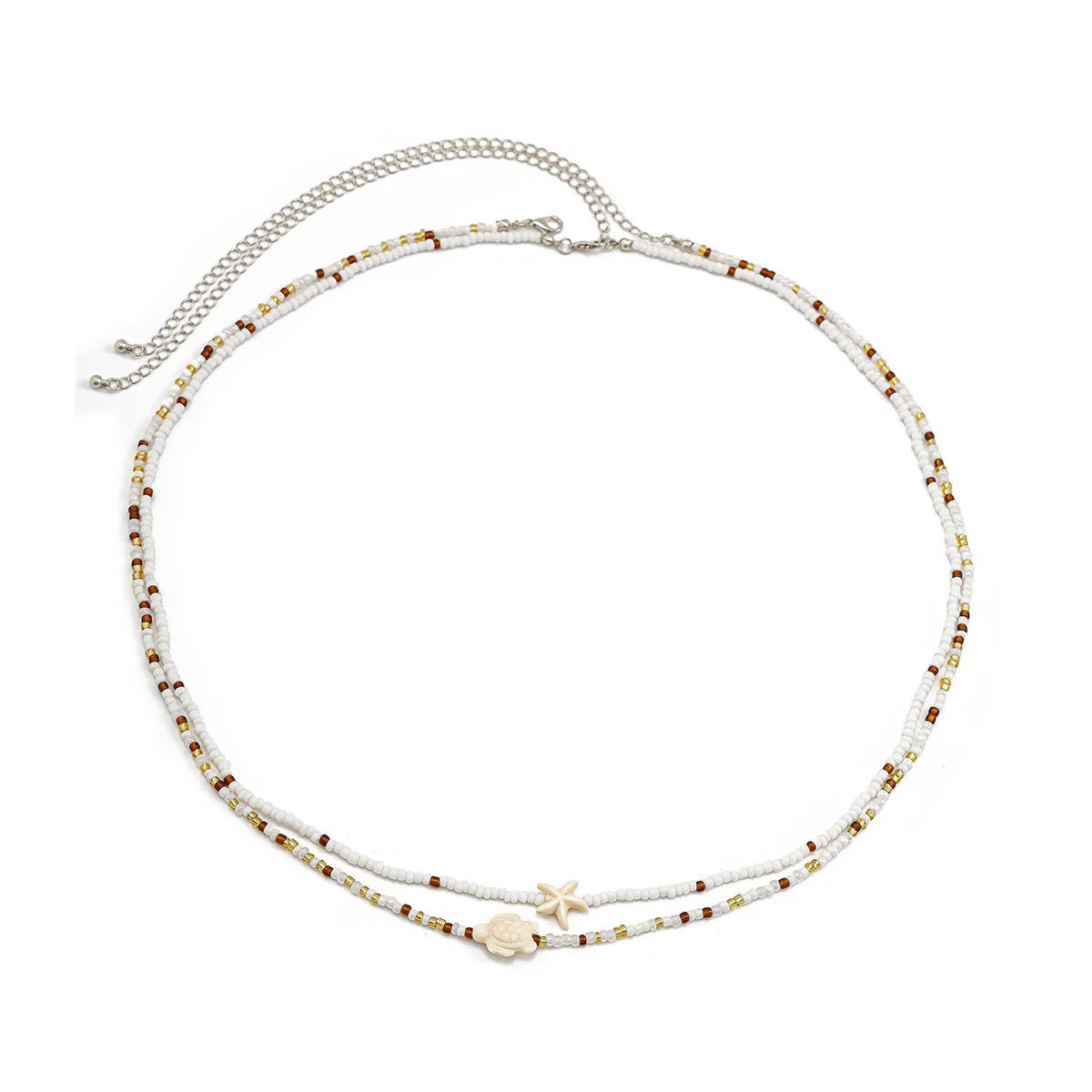 Bohemia Beaded Elasticity Waist Belly Chain Starfish Pendant For Women Fashion Summer Beach Waistband Bikini Beads...