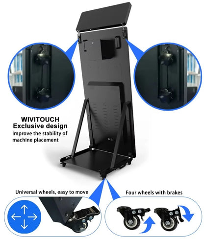 Mirror photo booth, selfie luminous frame, portable touch screen, photo booth machine - Kimlud
