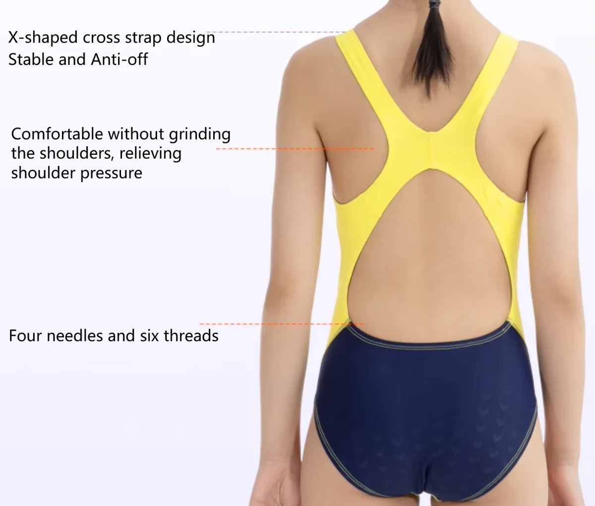 Girls' Competition Swimsuit High Performance Sharkskin Triangle Racing Swimsuit Quick Dry Training Swimwear - Kimlud