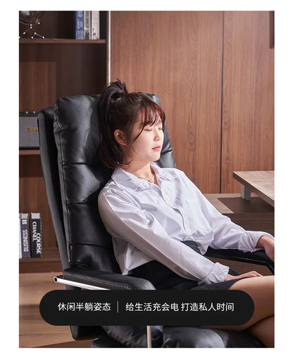 Modern Ergonomic Chair Comfy Nordic Designer Executive Footrest Backrest Wheels Chair Lazy Ergonomic Cadeira Gamer Furniture - Kimlud