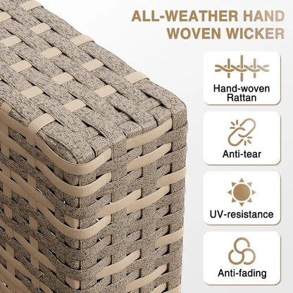 Patio Furniture Sets, 7-Piece Outdoor Patio Furniture with Thick Cushions, Wicker Outdoor Conversation Set Sectional...
