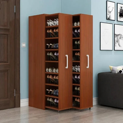 Sliding dustproof shoe cabinet, large capacity wheeled side pull shoe rack storage drawer type seam storage cabinet at home entr - Kimlud