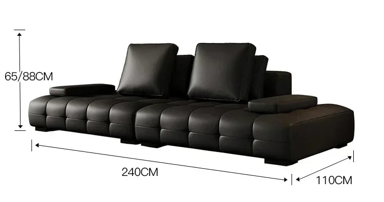European Longer Sofa Luxury Leather Desig Lounge Living Room Sofa Modern Recliner Puffs Muebles Para El Hogar Couch Furniture