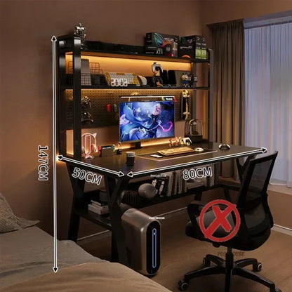 Nordic Desktop Computer Desks for Student Gaming Tables Bookshelf Integrated Creative Office Furniture Home Bedroom Study Desk - Kimlud