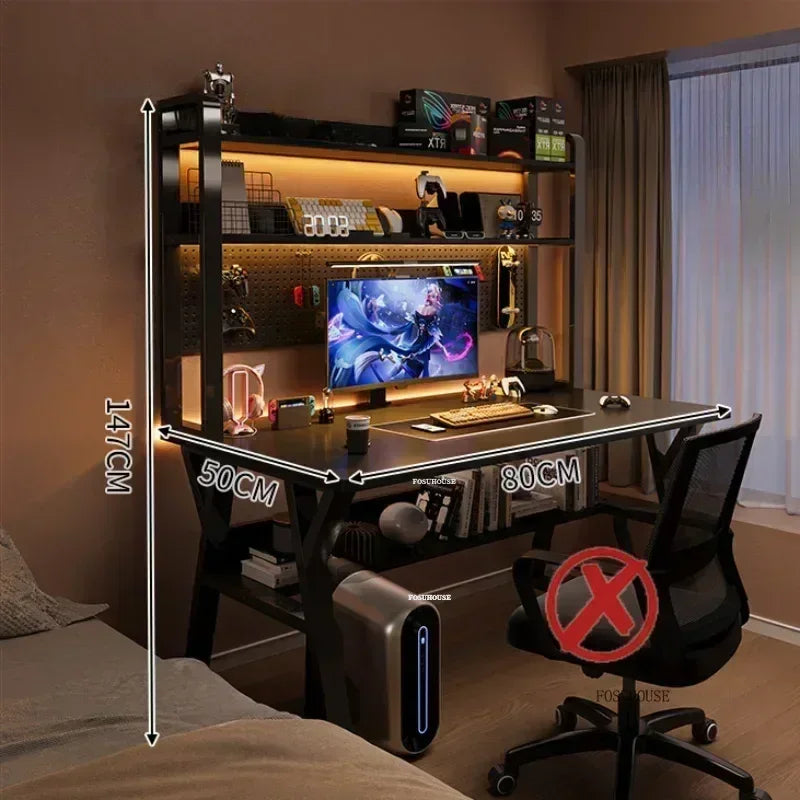 Nordic Desktop Computer Desks for Student Gaming Tables Bookshelf Integrated Creative Office Furniture Home Bedroom Study Desk - Kimlud