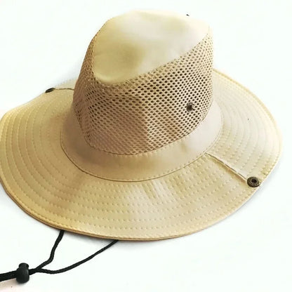 Summer Mesh Fishing Hat Outdoor Breathable Casual Cool Hat Mountaineering Sun Fisherman Hat (7  Colors)