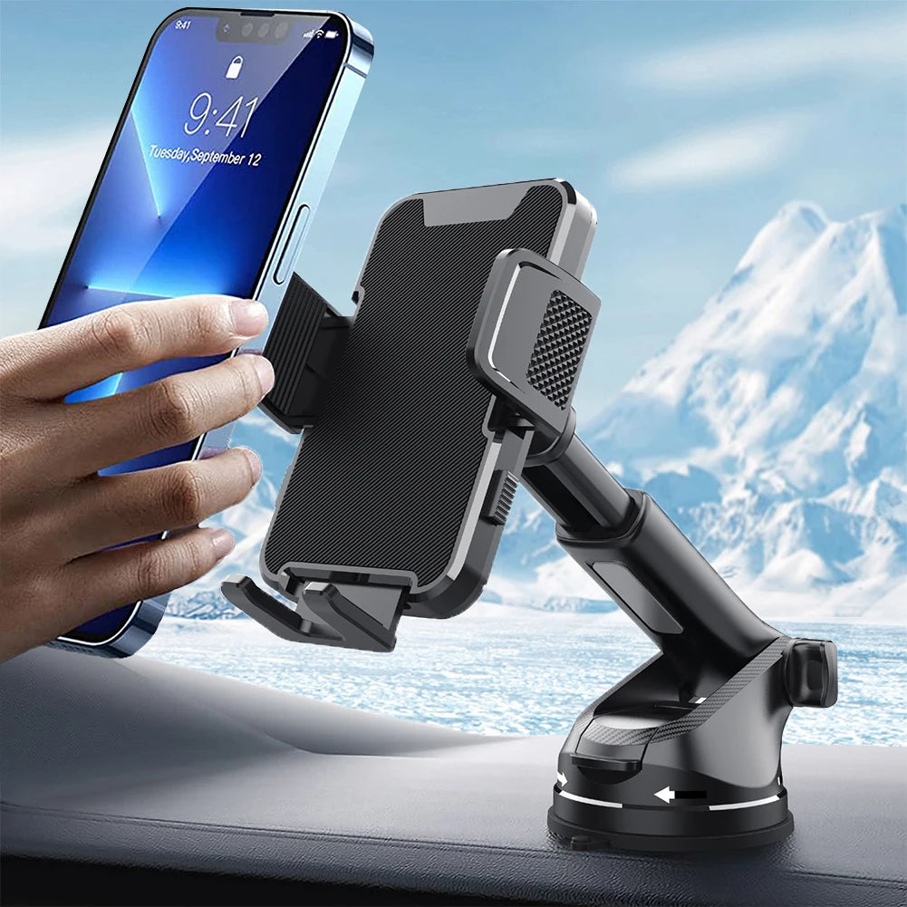 Gravity Sucker Car Phone Holder 360° Rotation Dashboard Mobile Phone Stand Universal Cell Phone Support for Trucks RVs Vehicles