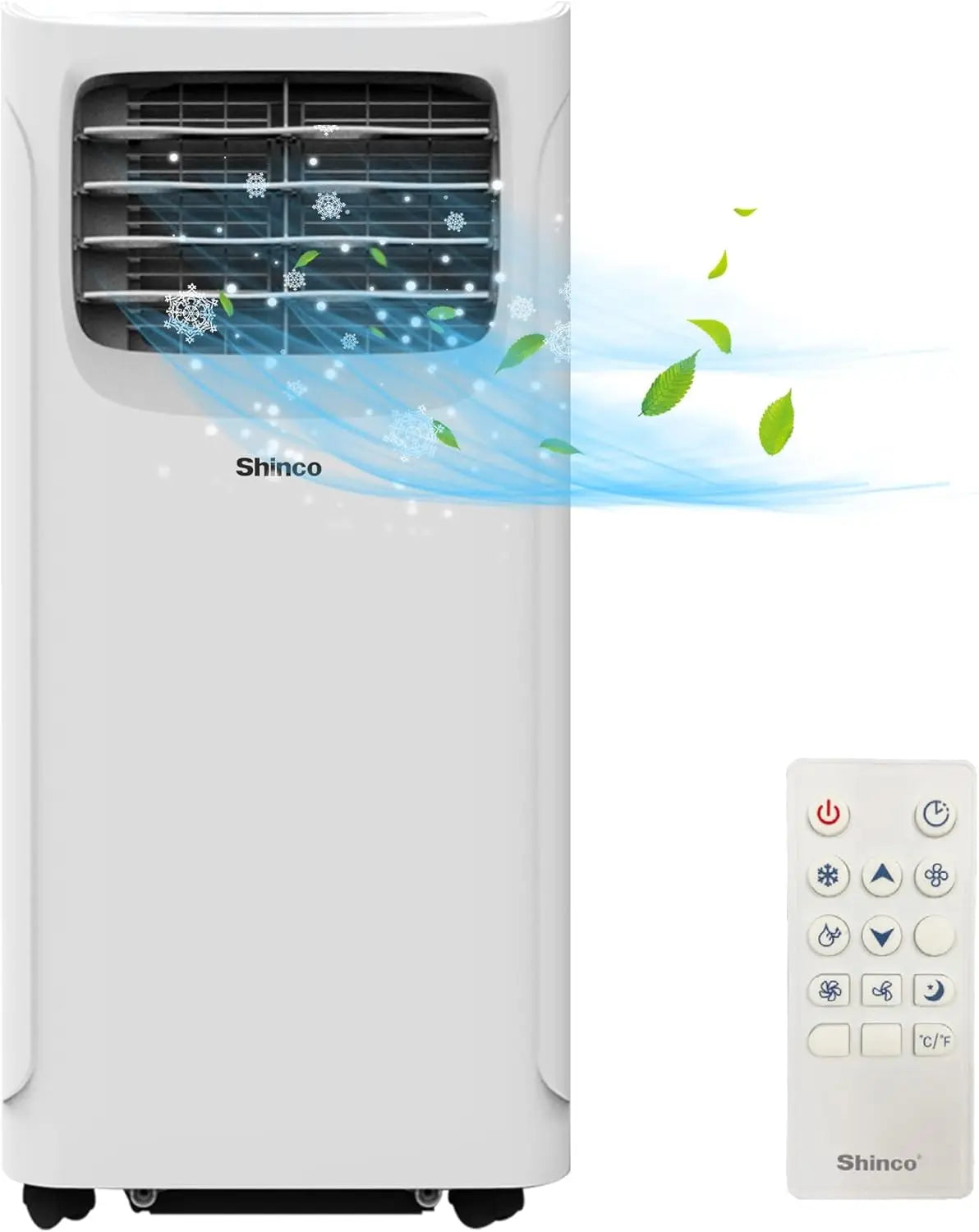 SHINCO Mobile Air Conditioner with Exhaust Hose, 9000BTU, 2.6 kW, Cooling & Ventilating & Dehumidifying, Mobile Air...