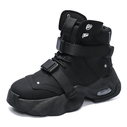 Fashion Platform Sneaker for Men Cool High Top Men Boot Designer Shoes Men Motorcycle Boot Outdoor Wear-resistant Workwear Boots