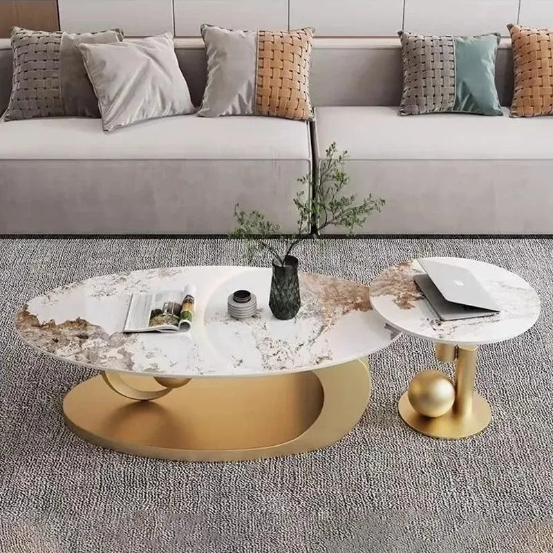 Italian Style Luxury Coffee Table Metal Material for Small Luxury Living Room Accessible for New Arrivals