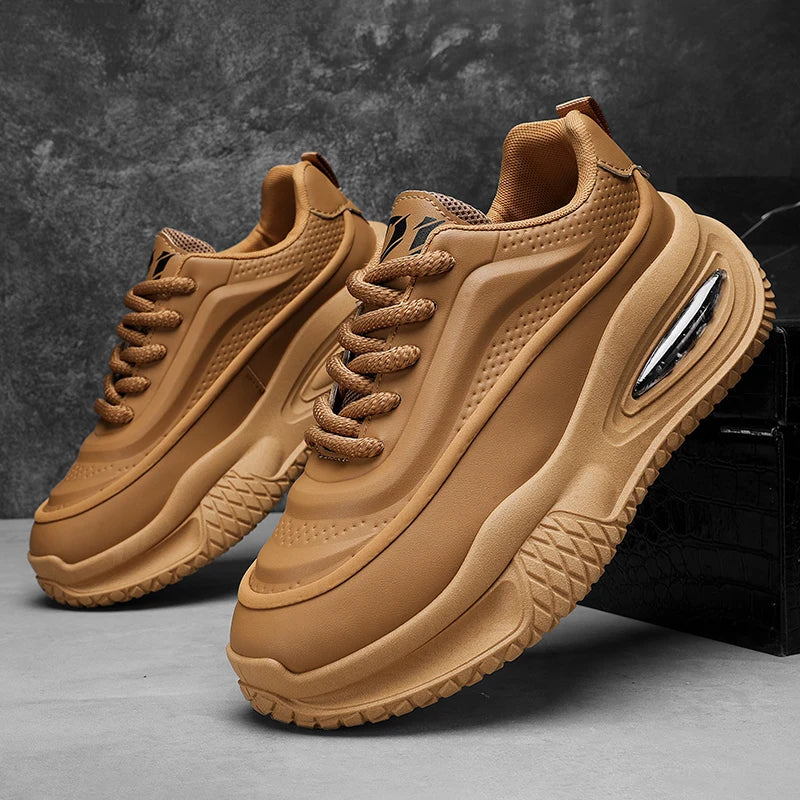 Men's Casual Sports Shoes, Fashionable Thick Soled Skateboarding Shoes, Trendy and Comfortable Men's Shoes Suitable for Outdoor - Kimlud